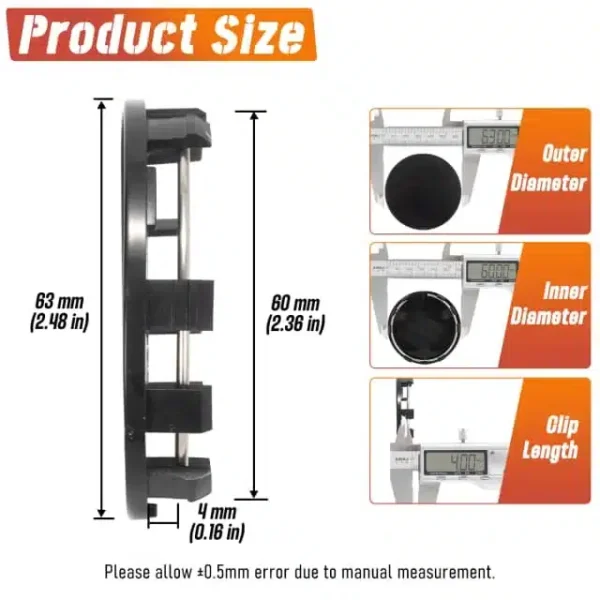 4pcs 63mm Toyota Corolla RAV4 Wheel Center Caps for 69406 Rim #42603-YY040 #42603-YY05 - 20272066 - Image 6