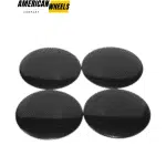 Aluminum Wheel Center Cap Curved Decals Pure Color Dustproof Stickers 89mm 3.5in 4pcs - 20270030BK