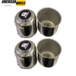Stainless Push Thru Trailer Wheel Center Caps 3.74in Bore 3.9in Tall with Floating Top Cap - 20274704=[74323+77130+71021]x4 - Image 2