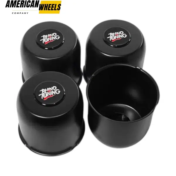 RhinoTuning 4.88in Push Thru Center Caps for 4.88in Bore 4.25in Tall Trailer Center Holes - 20260019BK[74167BK+20970] - Image 2