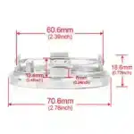 BBS Wheel Center Cap Replacement #09.24.467 #09.24.486 #56.24.120 OD: 70mm ID: 60mm - 20214450 - Image 11