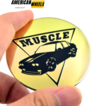 59mm Aluminum Wheel Center Caps Stickers Muscle Car Golden Pattern 4pcs - 20214930 - Image 2