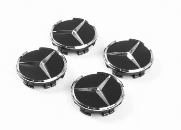 4pcs Matte Black Wheel Hub Inserts Mercedes Benz A0004003800 9283 - Image 6