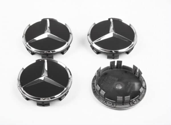 4pcs Matte Black Wheel Hub Inserts Mercedes Benz A0004003800 9283 - Image 8