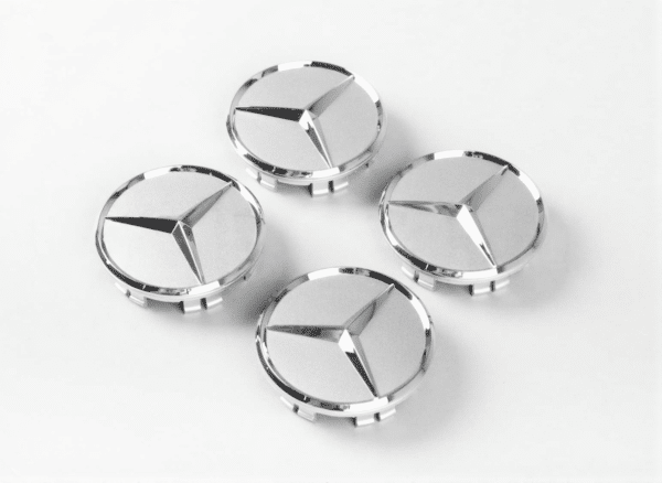 4pcs Matte Silver Wheel Hub Inserts Mercedes Benz A0004003800 9283 - Image 5