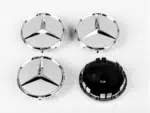 4pcs Matte Silver Wheel Hub Inserts Mercedes Benz A0004003800 9283
