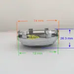 4pcs Set 76mm Snap On No Logo Black Wheel Center Caps – C-A91-1 - Image 8