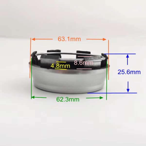 4pcs Set 67mm Snap On 6 Lug No Logo Black Wheel Center Caps – C-091-1 - Image 6