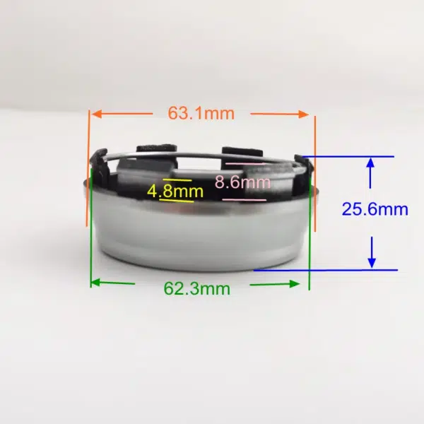 4pcs Set 67mm Snap On 6 Lug No Logo Black Wheel Center Caps – C-091-1 - Image 6