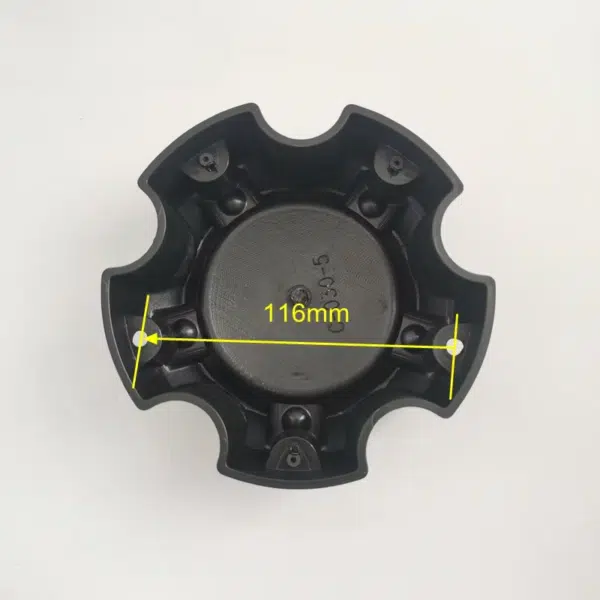 4pcs Set 136mm Snap On 5×135.1 / 5×139.7 Black Wheel Center Caps – C-030-5 - Image 8