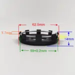 4pcs Set 63.6mm Snap On No Logo Black Wheel Center Caps for Wheel Refitting – PC-636-HR - Image 6