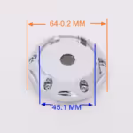 4pcs Set 64mm Snap On Chrome ABS Car Wheel Center Hub Caps – 03202 / TJ05074 - Image 5