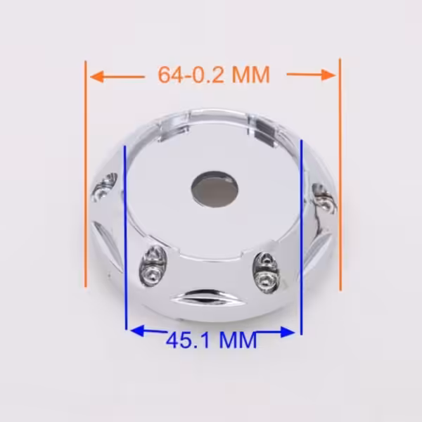 4pcs Set 64mm Snap On Chrome ABS Car Wheel Center Hub Caps – 03202 / TJ05074 - Image 5