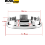 65mm (2.52in) Wheel Center Cap For Chrysler Mustang Toyota Tercel #1LB74TRMAB - 20213760 - Image 15