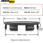 70mm (2.76in) Wheel Center Cap For Honda Accord Odyssey #44732-SXO-JO10 - 20213274 - Image 10