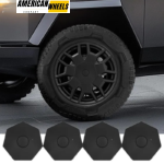 4pcs 195mm 7.68in Heptagon Wheel Center Caps for Tesla Cybertruck 20" Terrain Wheels - 20250005MB