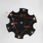 4pcs Set 135.1±0.3mm Snap On Matte Black Off-road Wheel Center Caps – C-665-3 / C-665-4 - Image 9