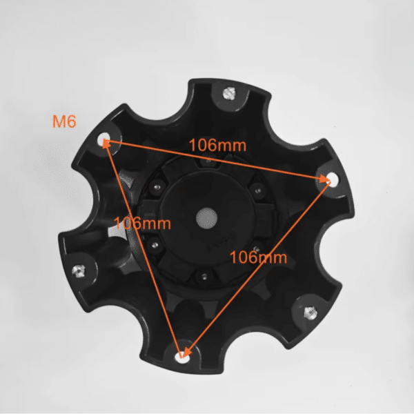 4pcs Set 135.1±0.3mm Snap On Matte Black Off-road Wheel Center Caps – C-665-3 / C-665-4 - Image 9