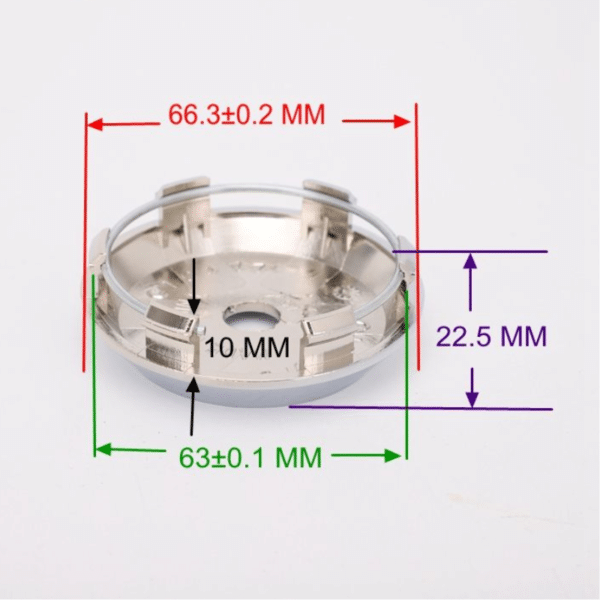 4pcs Set 70mm Snap On Black Wheel Center Caps – C123201 - Image 6