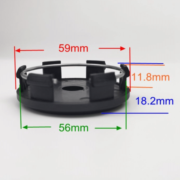 4pcs Set 60mm Snap On Black Wheel Center Caps 6 Lug (Fit 56mm) – HSRK60-1 - Image 6