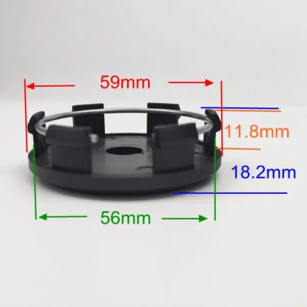 4pcs Set 60mm Snap On Black Wheel Center Caps 6 Lug (Fit 56mm) – HSRK60-1 - Image 6