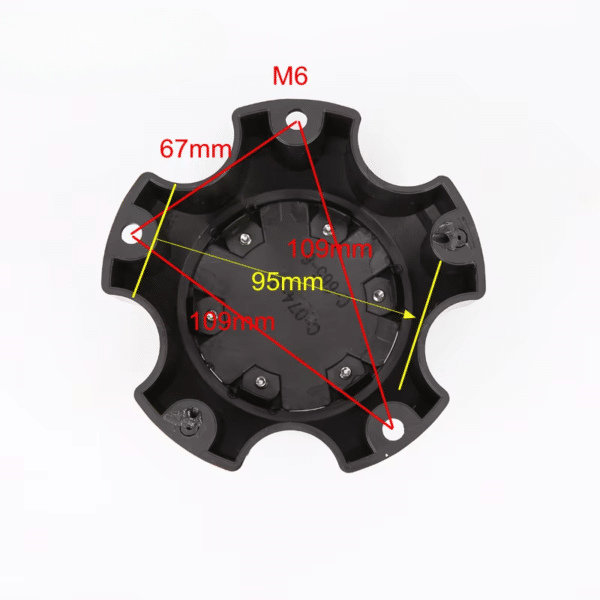 4pcs Set 5x114.3 Snap On Black and Red Offroad Wheel Center Caps – C-665-6/C-074-2 - Image 7