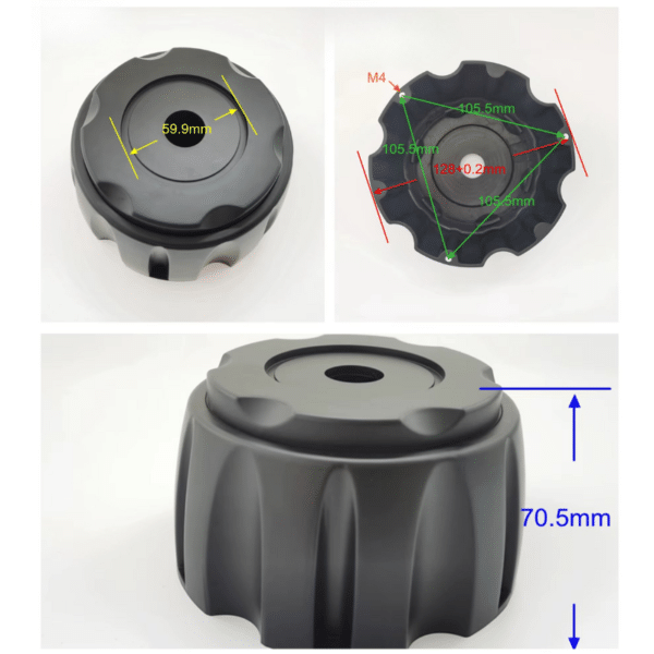 4pcs Set 128mm Snap On CB 110 Off Road No Logo Black Wheel Center Caps – C-835 - Image 7