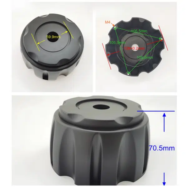 4pcs Set 128mm Snap On CB 110 Off Road No Logo Black Wheel Center Caps – C-835 - Image 7
