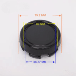 4pcs Set 79.2mm Snap On No Logo ABS Black Wheel Center Decoration Caps – C-263 - Image 10