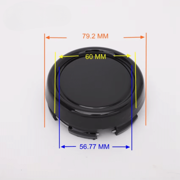 4pcs Set 79.2mm Snap On No Logo ABS Black Wheel Center Decoration Caps – C-263 - Image 10