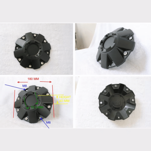 4pcs Set 180mm Plastic Custom Snap On Wheel Center Caps – C806806 - Image 7