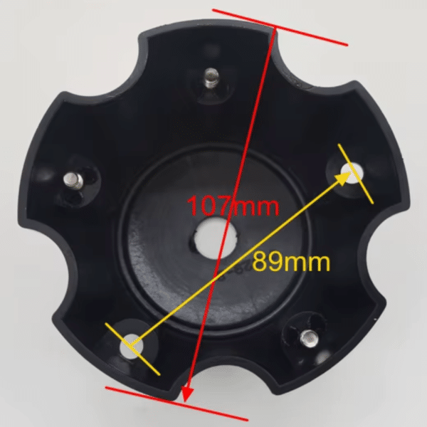 4pcs Set 107mm Snap On No Logo Black Wheel Center Caps 5×108 5×110 5×112 2 Screw Hole – C-529-3 - Image 9