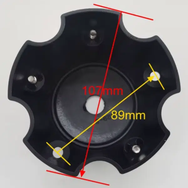4pcs Set 107mm Snap On No Logo Black Wheel Center Caps 5×108 5×110 5×112 2 Screw Hole – C-529-3 - Image 9