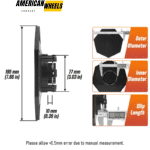 4pcs 195mm 7.68in Heptagon Wheel Center Caps for Tesla Cybertruck 20" Terrain Wheels - 20250005MB - Image 4