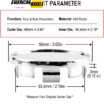 Volkswagen Wheel Center Caps for Jetta Beetle CC Eos GTI Passat Tiguan #3B7601171 66mm 4pcs - 20213794CH - Image 4