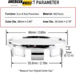 Volkswagen Wheel Center Caps for Jetta Beetle CC Eos GTI Passat Tiguan #3B7601171 66mm 4pcs - 20213794CH - Image 4