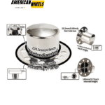 4.9in 2 Front 2 Rear Stainless Lug Nut Center Cap for 8x6.5 Wheel 134-1 4.9" Shaft Diameter - 20274371CH=[74351CH+74352CH]x2 - Image 3