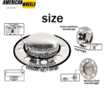 5.15in Front Dually Eagle Alloys 8 Lug Center Caps for 8x6.5 and 8x170 Bolt Wheel#3108-06 - 20274355CH - Image 5