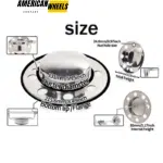 5.15in Front Dually Eagle Alloys 8 Lug Center Caps for 8x6.5 and 8x170 Bolt Wheel#3108-06 - 20274355CH - Image 4