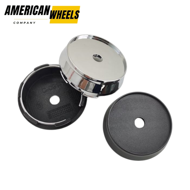 C-091-1 4pcs Set 67mm Snap On 6 Lug No Logo Black Wheel Center Caps – C-091-1 - Image 1