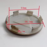 4pcs Set 64mm Snap On New Customized White Wheel Center Caps – C-101-10 - Image 7