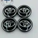 Toyota wheel center caps Chrome Black logo