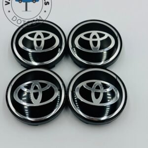 Toyota wheel center caps Chrome Black logo