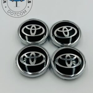 Toyota wheel center caps Chrome Black logo