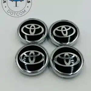 Toyota wheel center caps Chrome Black logo