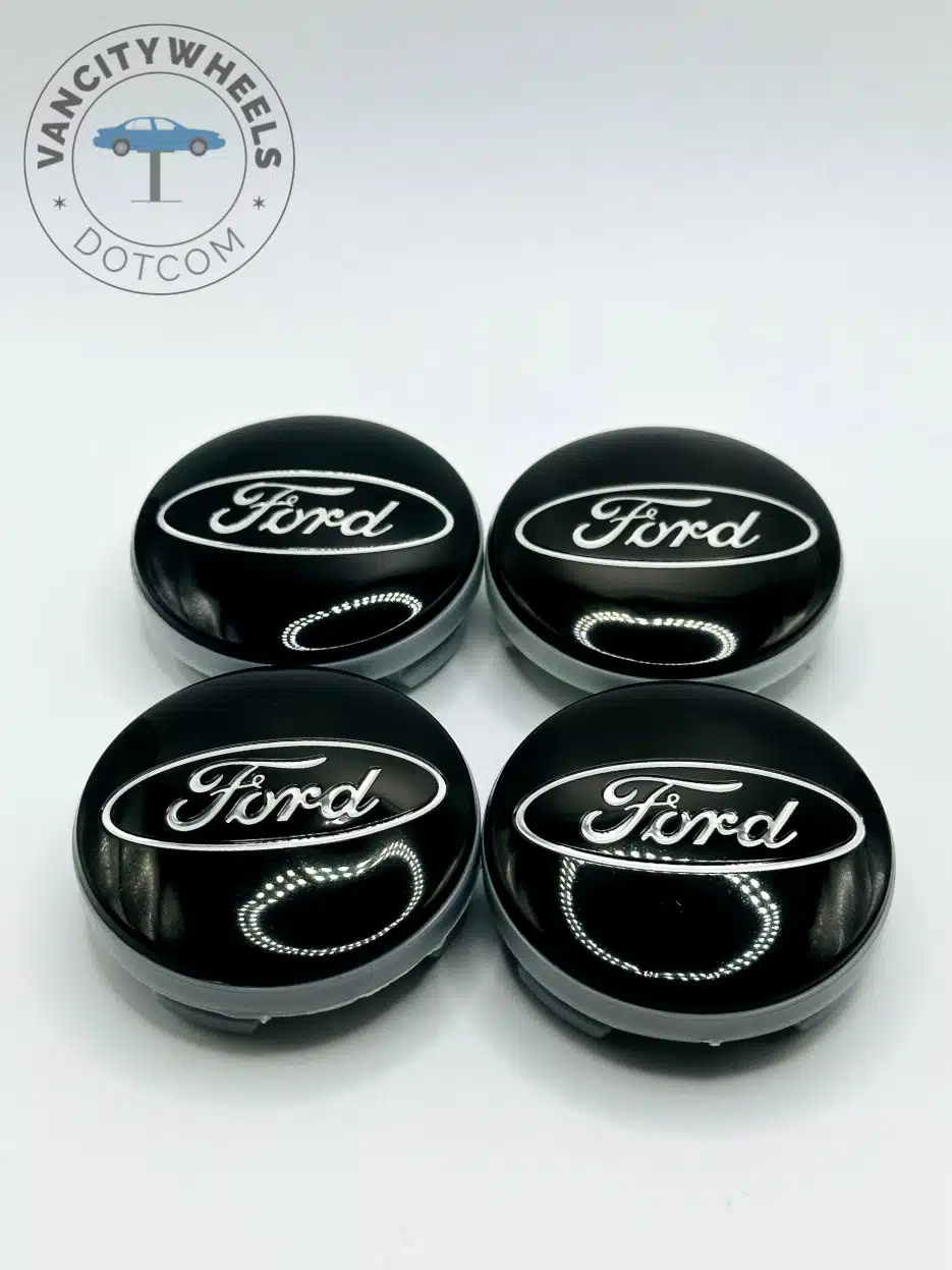 Ford 54mm Black Wheel Center Caps