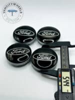 Ford 54mm Black Wheel Center Caps - 4pc Set - Part 6M21-1003 AA/BA - Image 2