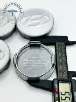 Hyundai Wheel Center Caps - Set of 4 Silver 60mm - Image 4