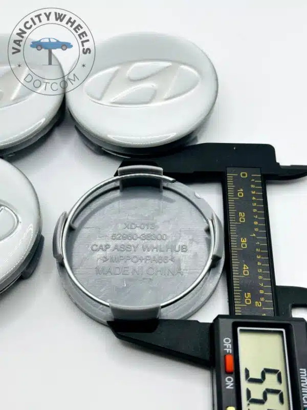 Hyundai Wheel Center Caps - Set of 4 Silver 60mm - Image 4