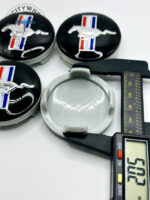 Ford Mustang 54mm Black Wheel Center Caps - 4pc Pony Logo Set - Image 4